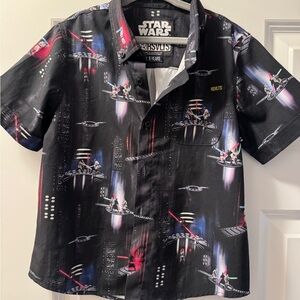 RSVLTS Star Wars Kids Black and Red Button Down Shirt